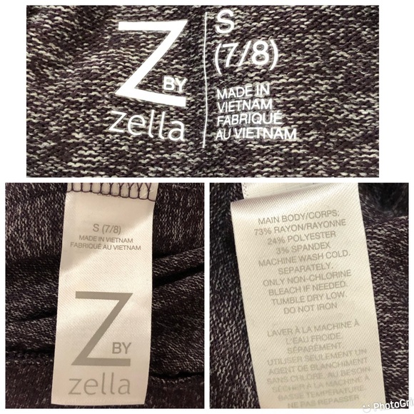 Z by Zella Girl Ella Joggers Drawstring Cozy Purple Nebula Big Girl Size S(7-8) - Picture 9 of 14